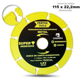 Disco De Corte Metal Diamantado 115 X 22,2 Fertak