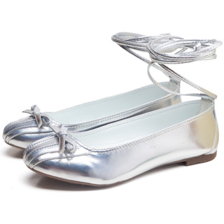 Sapatilha Bailarina Dubuy Feminina Amarração Prata Metalizado Duda 3001FG em Oferta na Shopee
