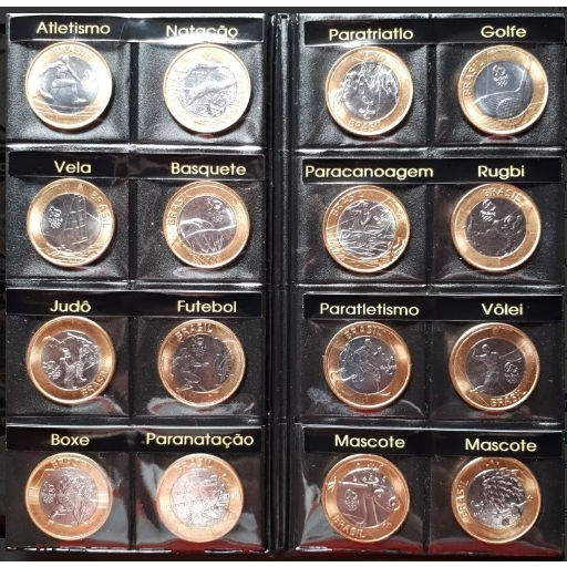 Moedas de Coleção Rio 2016 - Flor de Cunho