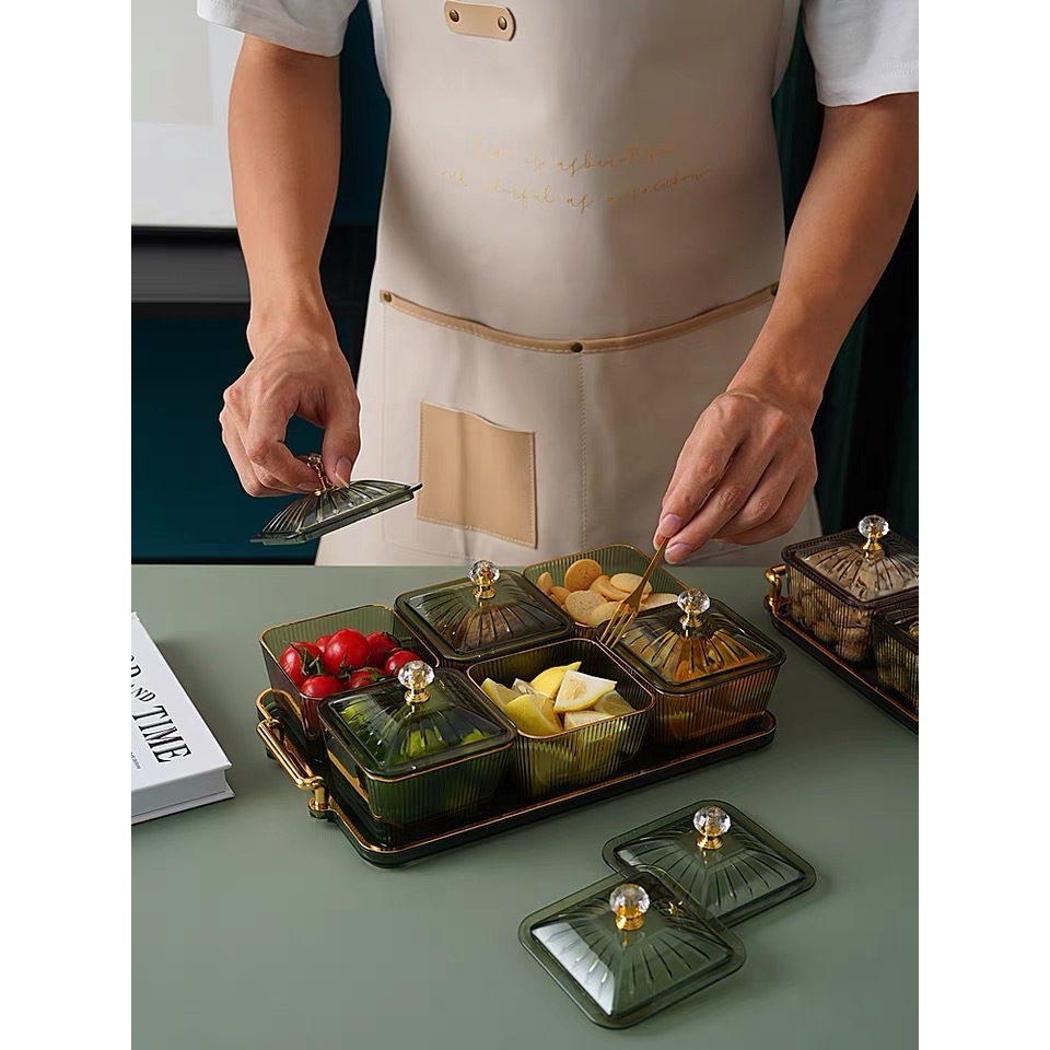 LUWAVE. Conjunto 6 Porta Tempeiro e Mantimentos Mais Bandeja em Oferta na Shopee