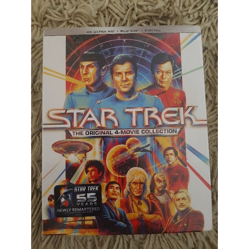 Box Blu ray Ultra HD 4K + Blu ray Star Trek Os 4 Filmes Originais, 8 Discos. LACRADO!