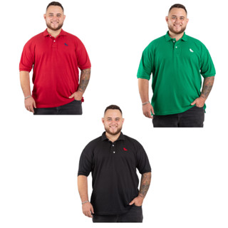 kit 3 camisas gola polo masculino basica plus size grandões G1 G2 G3 estilo rei