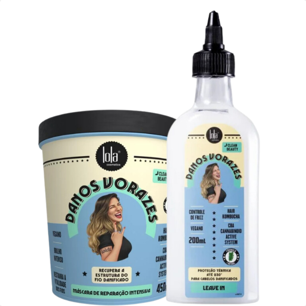 Kit Reparação Máscara e Leave-In Danos Vorazes Lola Cosmetics