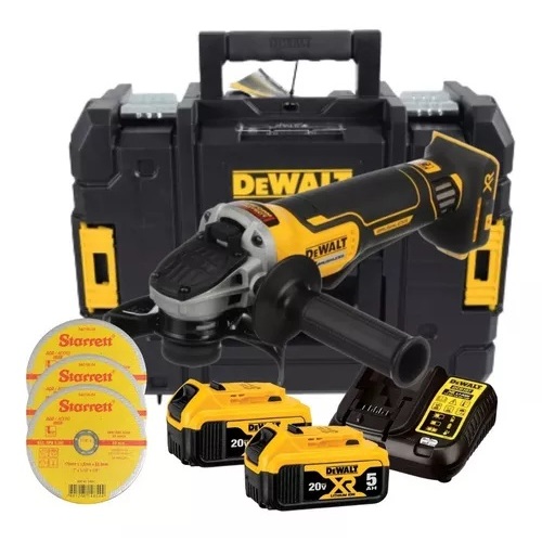 Esmerilhadeira Dewalt Dcg413 20v 2bat 5.0ah Biv Maleta Disco em Oferta na Shopee