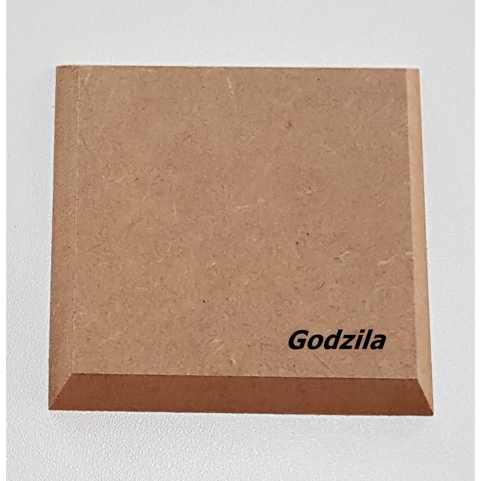 Base quadrada em MDF cru 15x15cm chanfrado 15mm de espessura em Oferta na Shopee