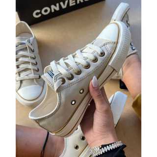 Tenis feminino all star retro casual sapatenis Chuck Taylor Cano Baixo Couro 092