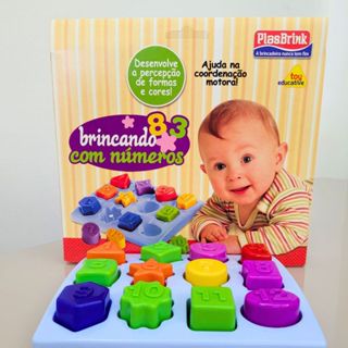 Brincando Com números Brinquedo Educativo Encaixe Brinquedo Para Bebê Desenvolve Percepção Pedagógico Primeira Infância