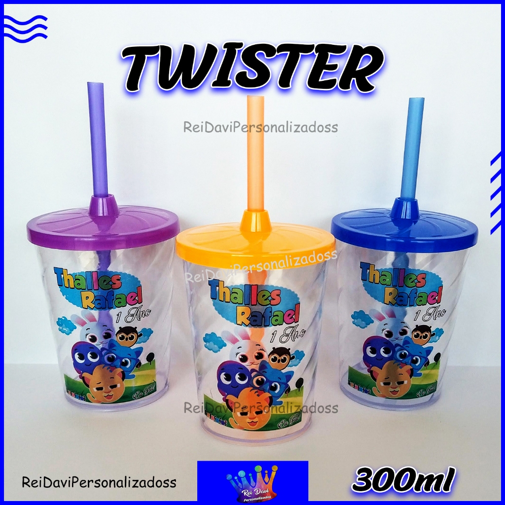 Copos Twister 300ml - PERSONALIZADO (Qualquer Tema)
