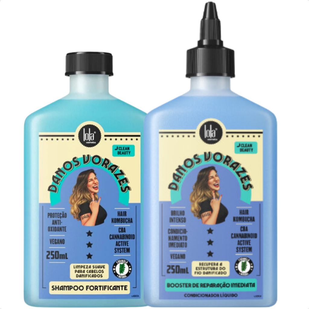 Kit Shampoo + Booster Condicionador Danos Vorazes Lola Cosmetics