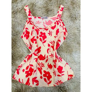 Blusa com Alça/ Regata/Alça Grossa/Estampada/Floral/Moda Verão