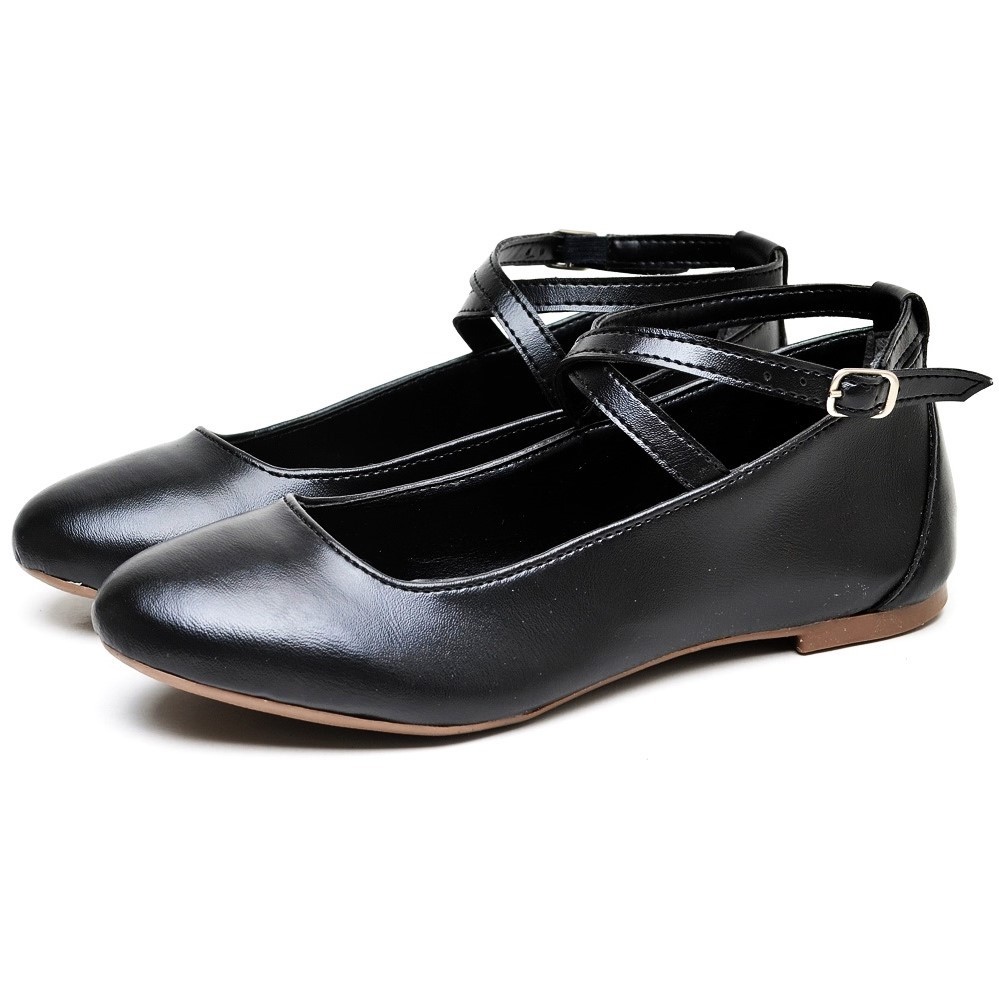 Sapatilha Bailarina Dubuy Feminina Fivela Preto Nina 3002FG em Oferta na Shopee