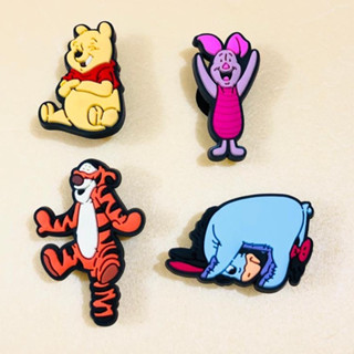 04 Pins Jibbitz Para Crocs e Babuche Pooh Tigrão Leitão