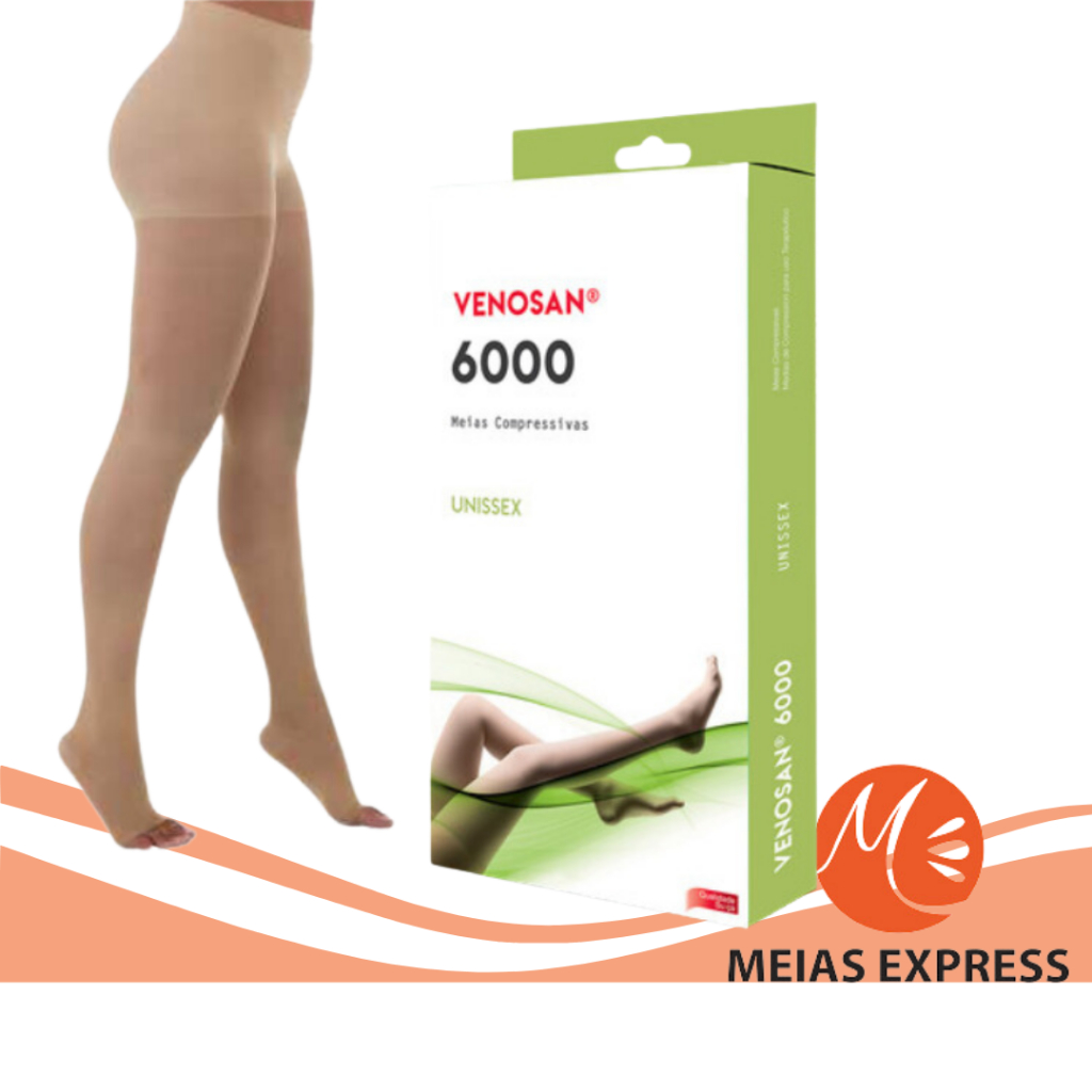 Venosan 6000 Meia Calça 20-30 mmHg – Alívio de Varizes e Cansaço nas Pernas – Cor Bege