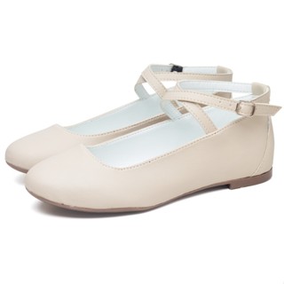 Sapatilha Bailarina Dubuy Feminina Fivela Off White Nina 3002FG