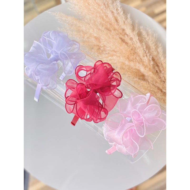 Tiara infantil com Laço / Tiara de Organza / Arco Infantil BT / Diadema Infantil