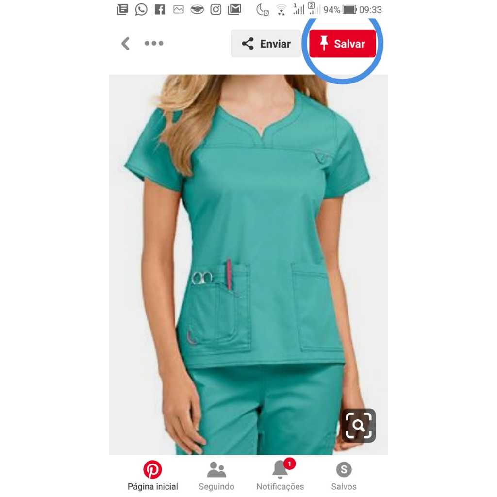 MOLDE BLUSA CIRURGICA SLIM FEMININA POR CORREIOS
