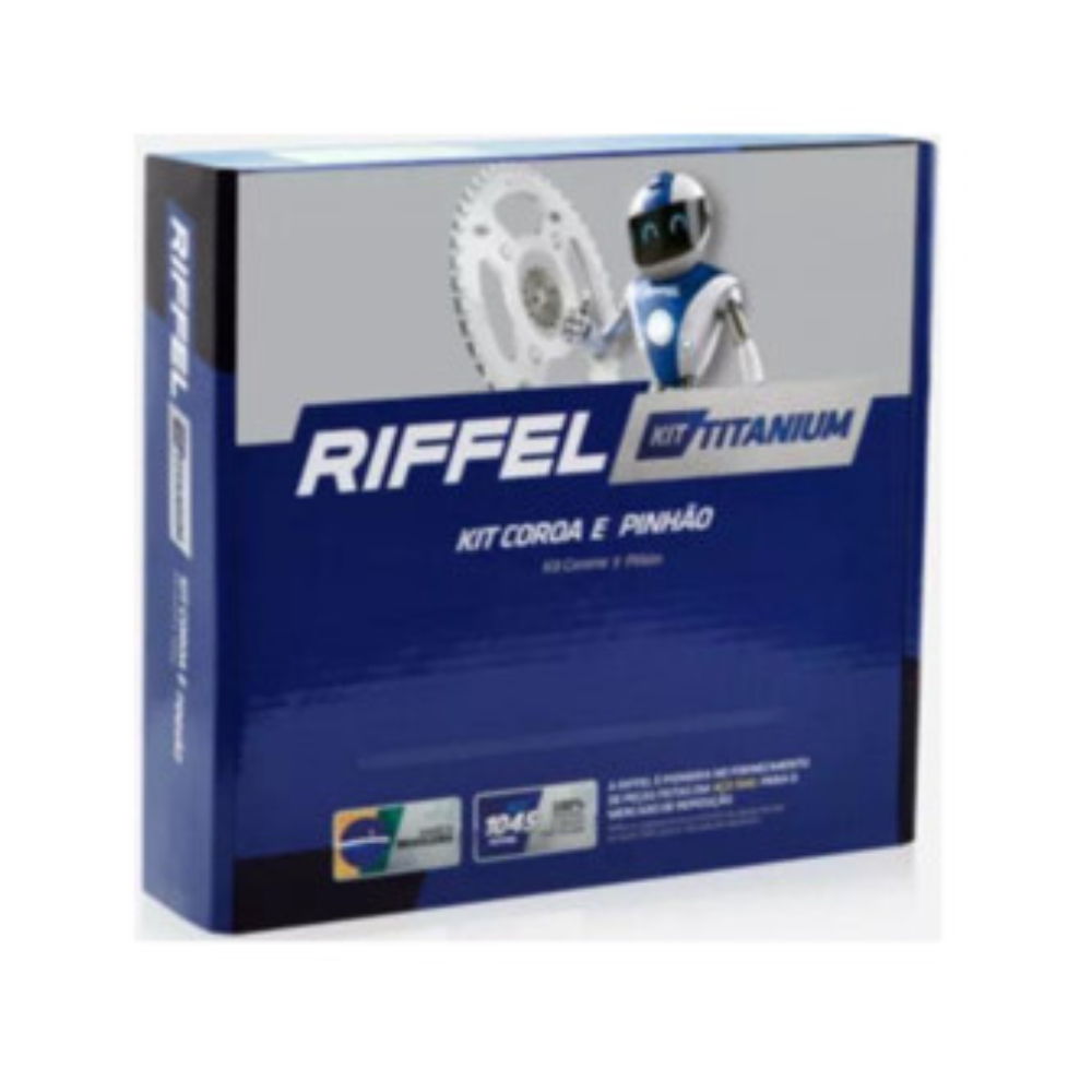 Kit Relação Transmissão Intruder 125 / Katana 125 / Yes 125 / Gsr 125 Riffel Aço 1045