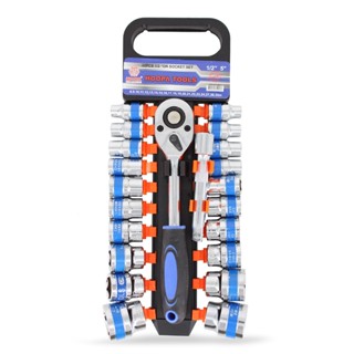 Jogo Ferramentos De Soquete Catraca 1/2 22 Pçs Carros Stels