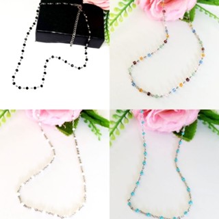 Colar chocker feminino esmaltado cristais aço inoxidável A27