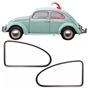 PAR Borracha Vidro Janela Lateral Fixo Fusca 1967 a 1996 MODELO LUXO