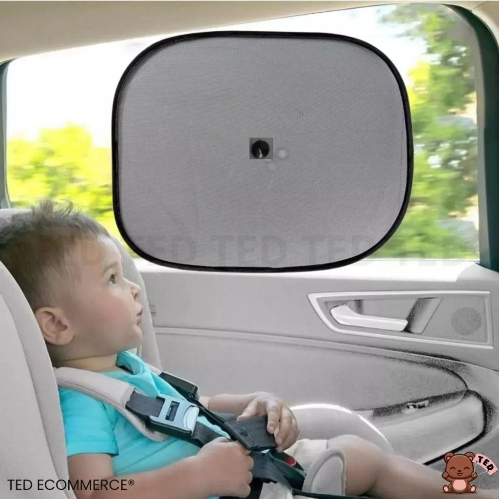 Protetor Solar Para Carro Infantil Kit 2un Retrátil Com Ventosa Kit Segurança Infantil Bloqueio UV
