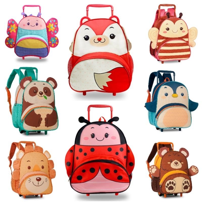 Mochila de Rodinhas Infantil Bolsa Rodinhas Creche Escolar Passeio - Clio