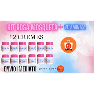 Kit 12 unidades rosa mosqueta hidratante cicatrizante - anti rugas - Clareador de estrias