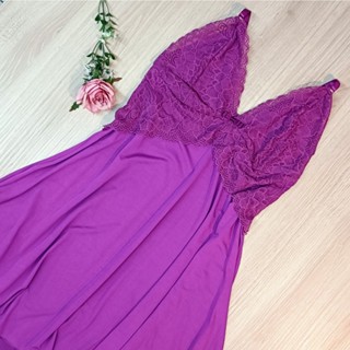 Camisola Plus Size com Renda e Microfibra Sem Bojo -  627 em Oferta na Shopee