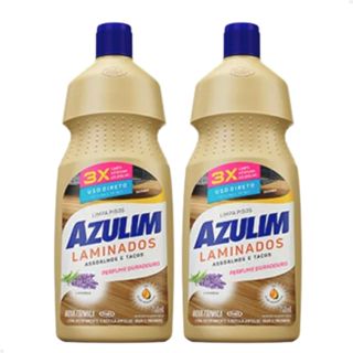 Kit 2 Unidades Limpa Pisos Laminados, Assoalhos e Tacos Azulim - 750ml