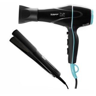 Kit Taiff Secador Style Profissional e Prancha Cerâmica 180ºC 127V