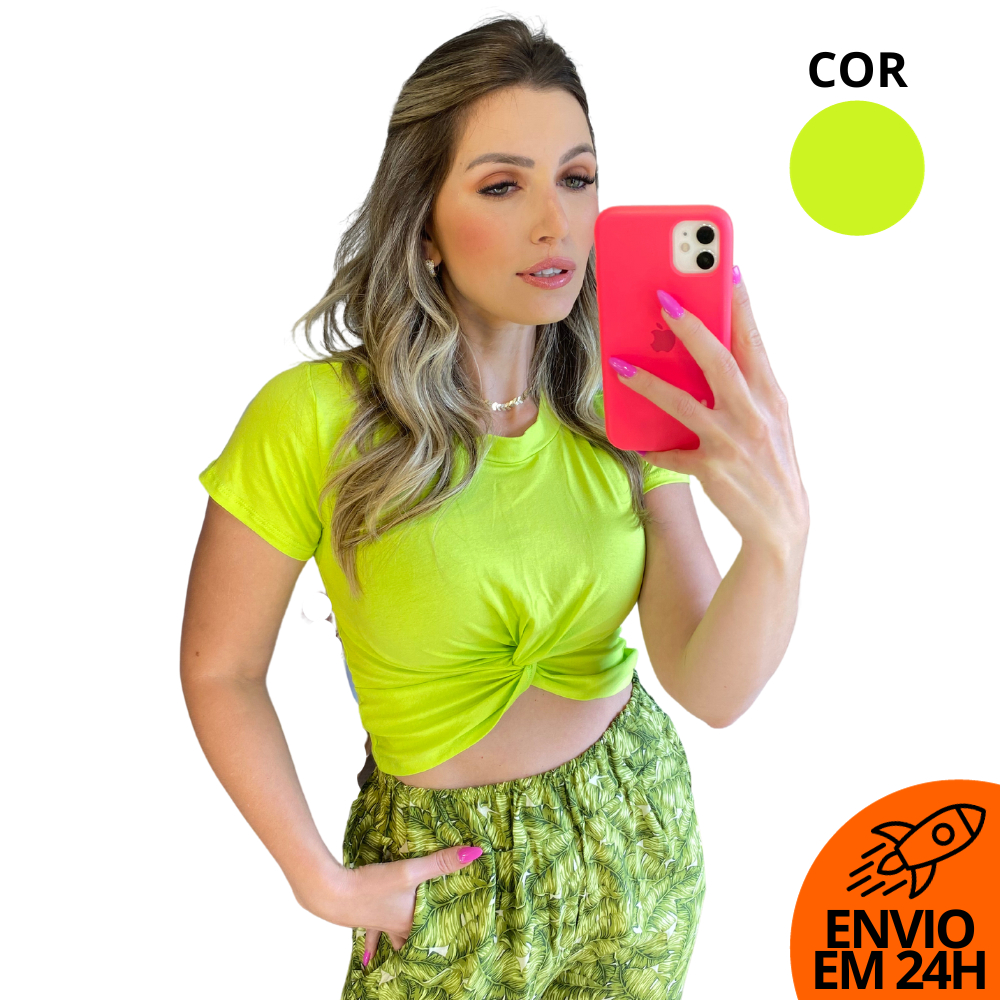 Cropped Verde Lima: Onde Comprar | BuscaProdutos