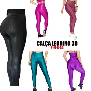 Calça Legging 3D Academia Cos Alto Fitness Academia Levanta Bumbum