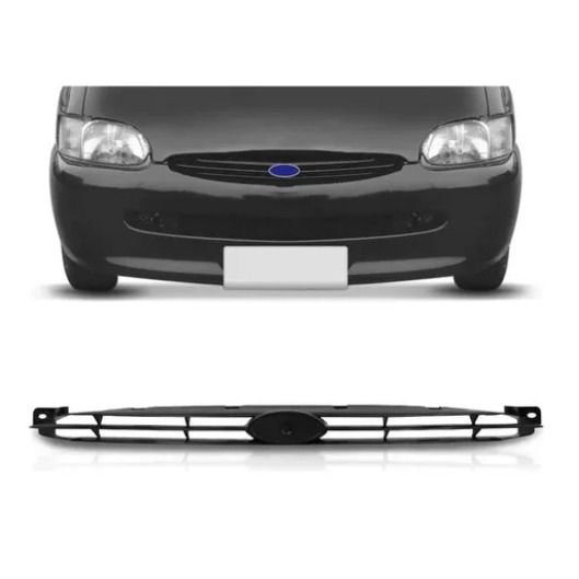 Grade Radiador Escort 1997 1998 1999 2002 2003 Preta Top De Linha