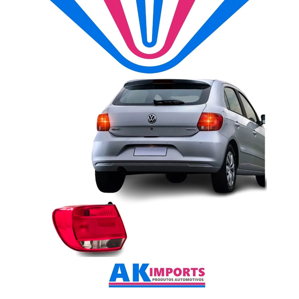 Lanterna Traseira Esquerda Volkswagen Gol G6 Com Soquete  Marca: Arteb  Ano: 2012 Até 2016  Cód:  0460487