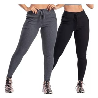 Calça Feminina Jogger Ribana Canelada Cintura Alta Inverno Frio Trabalho Promoção