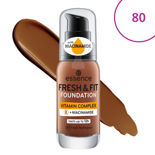 essence FRESH & FIT FOUNDATION 80 Fresh Mahogany
