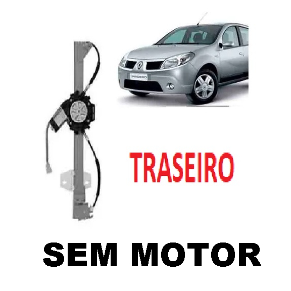 🚗 MAQUINA ELEVADOR VIDRO ELETRICO SANDERO ANTIGO TRASEIRO DIREITO P/MOTOR MABUCHI ( SEM MOTOR )🚗