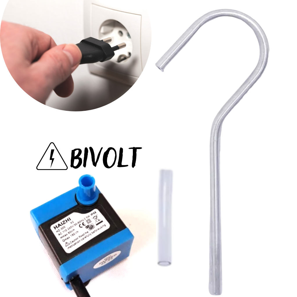 Bomba Submersa com Mangueira e Torneira para Bebedouro de Gato em Oferta na Shopee