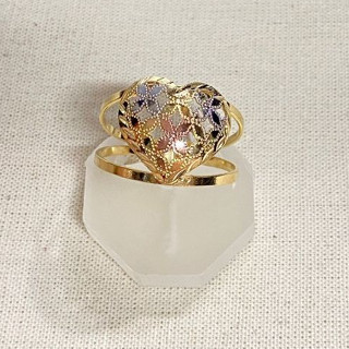 Anel Heart Folheado a Ouro 18k.