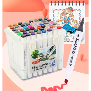 12/24/36/48/60 Cores Aquarela Conjunto De Canetas Marcadores De Arte Com Ponta Dupla/Tinta Base De Água material escolara alice bijou