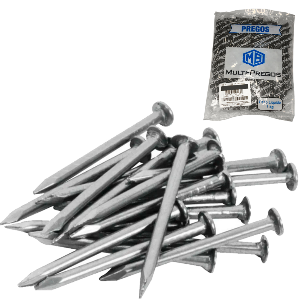 Pacote De Prego Polido Com Cabeça Com 1Kg Varias Medidas Uso Profissional Resistente em Oferta na Shopee