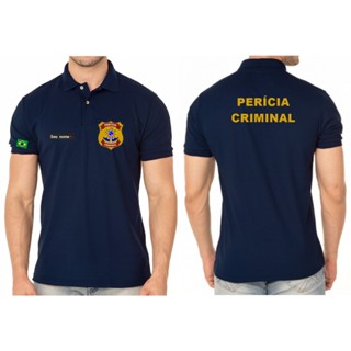 CAMISA POLO MASCULINO PROFISSIONAL PERÍCIA CRIMINAL BORDADO