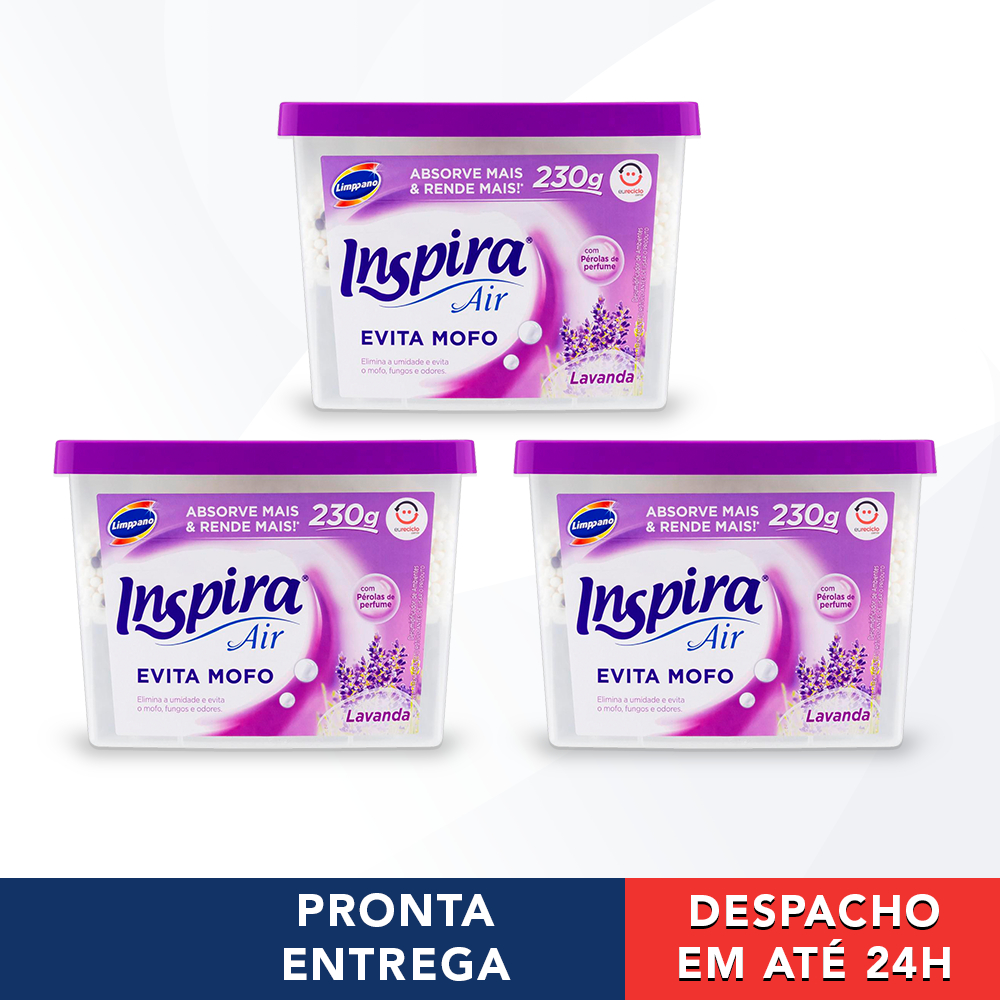 3un Pote Antimofo Desumidificador Lavanda Perfumado Para Armários Closet - Inspira