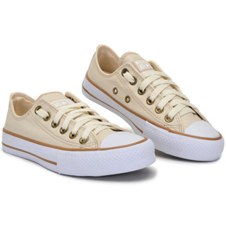 Tênis all star couro areia