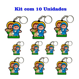 Chaveiro De Borracha Sagrada Familia Emborrachado Lembrancinha Religioso Kit com 10 Unidades em Oferta na Shopee
