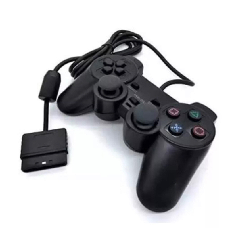 Controle para  PS2 Com Fio Cor Preto inova
