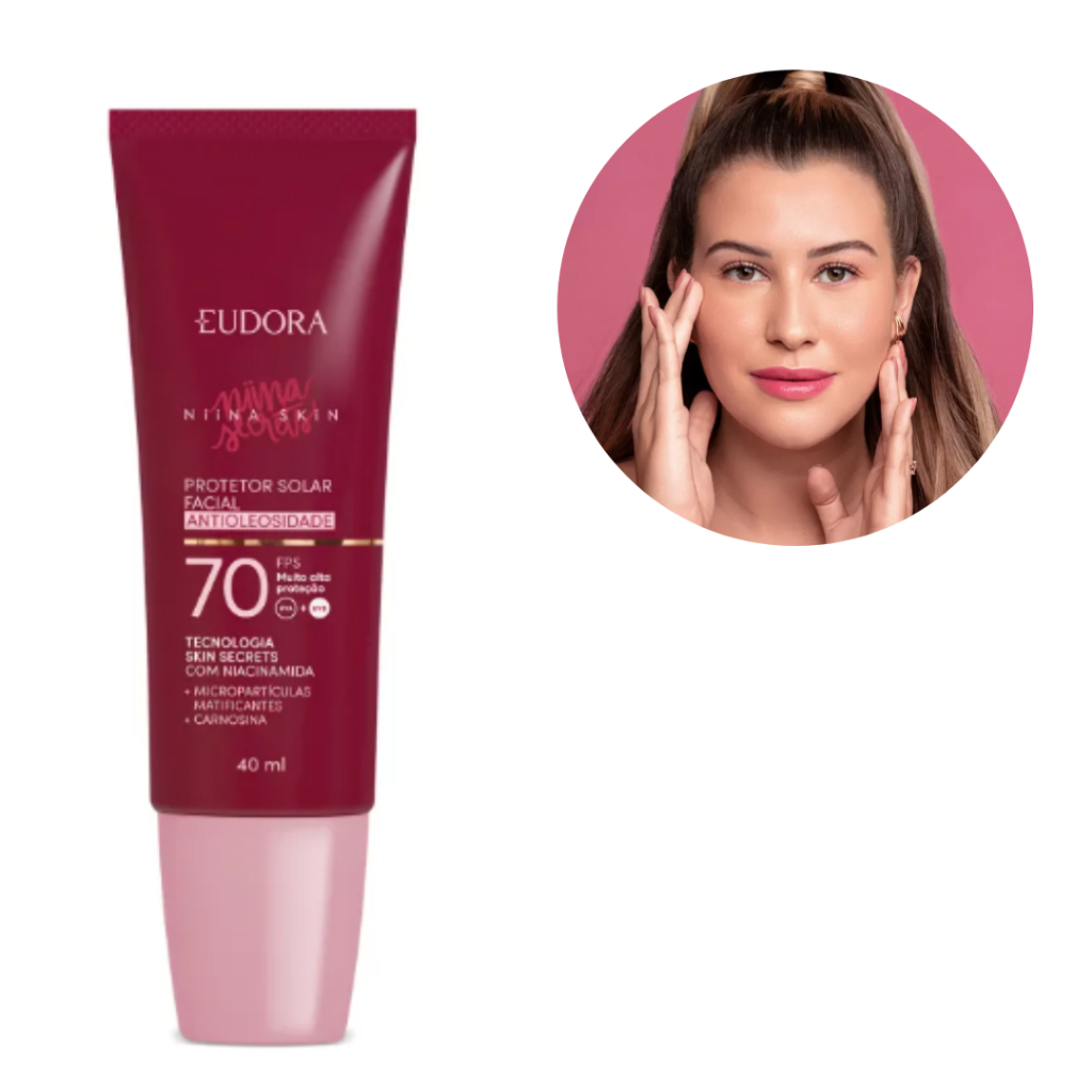 Protetor Solar Facial Antioleosidade FPS 70 Niina Skin 40ml em Oferta na Shopee