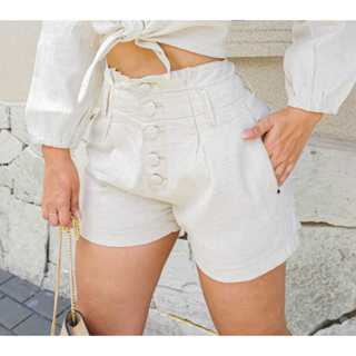 Short Mom 36 ao 46 Soltinho Cintura Alta Feminino Tecido Linho