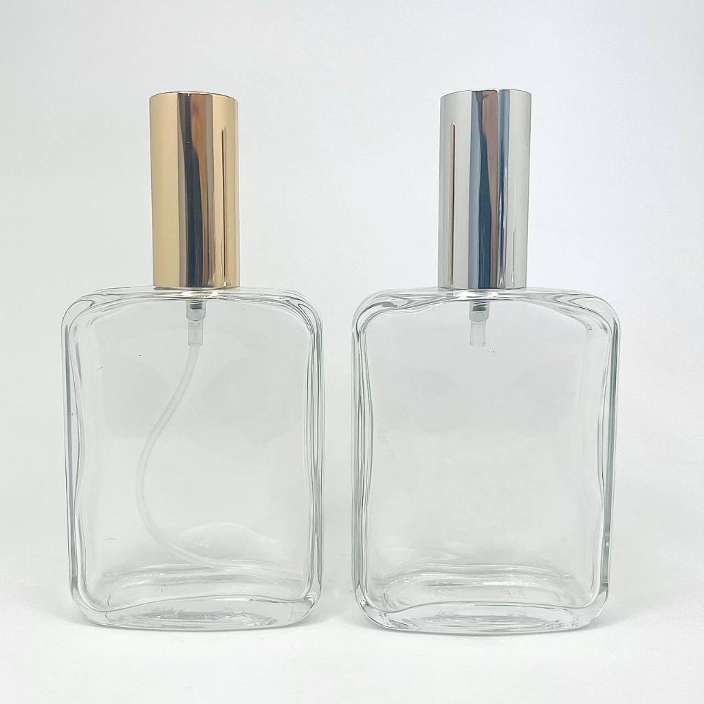 Vidro Quadrado Perfume Válvula Spray Luxo 100mL Beleza Maquiagem
