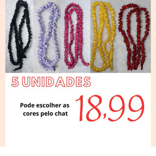 Amarrador de cetim para afro Puff, scrunchies, Elástico 60cm (esticado mede 130cm)
